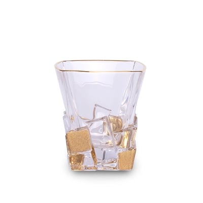 Crack GOLD ICE кристални чаши за уиски 310 мл, 6 броя, Bohemia Crystal