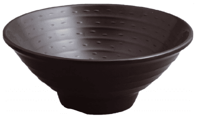 Меламинова купа за нудълс 20 см, 1000 мл SHIBUI, черен цвят