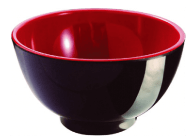 Меламинова купа за ориз/мисо 10 см SHIBUI, черен цвят
