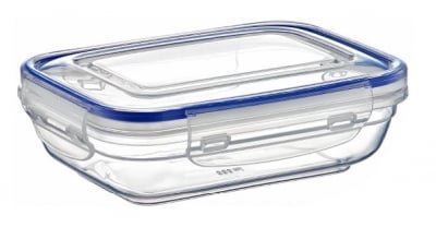 Пластмасова правоъгълна кутия за съхранение със силиконово уплътнение 2.75 литра, 27 х 20 х h 8 см