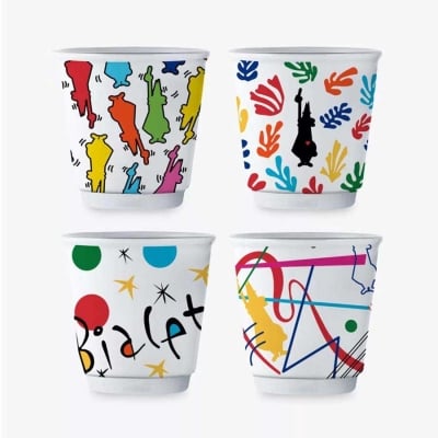 Порцеланови цветни чаши за капучино 250 мл Arte, Bialetti Италия