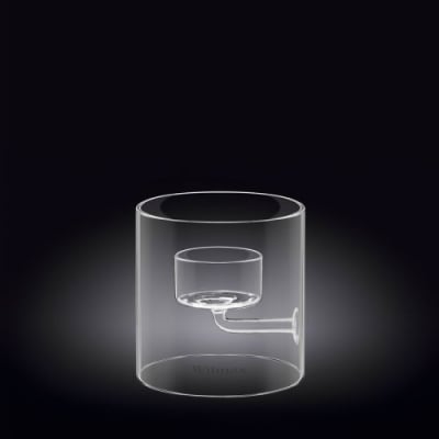 Стъклен свещник 9 см за 1 брой свещ, WILMAX Англия