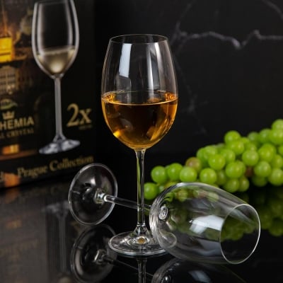 Чаши за бяло вино 450 мл, 2 броя, Bohemia Royal Crystal
