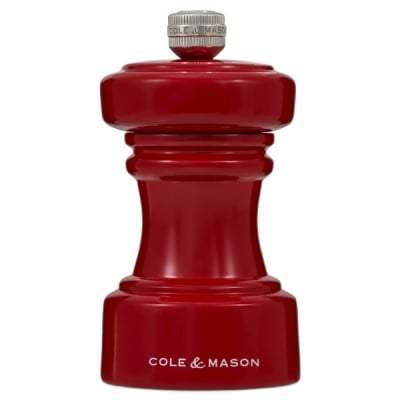 Мелничка за пипер 10.4 см HOXTON, цвят червен гланц, COLE & MASON Англия