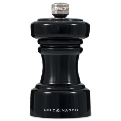 Мелничка за сол 10.4 см HOXTON, цвят черен гланц, COLE & MASON Англия