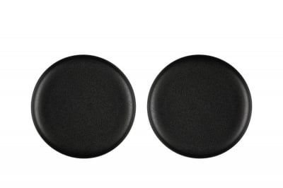 Керамична основна чиния Robuste 2 броя Ø 21 см, черен мат с повърхност стил чугун MAKU, Tammer Brands Финландия