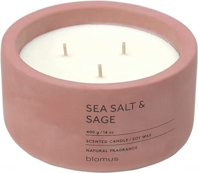 Ароматна свещ FRAGA, размер XL, аромат Sea Salt & Sage, цвят Wtihered Rose, BLOMUS Германия