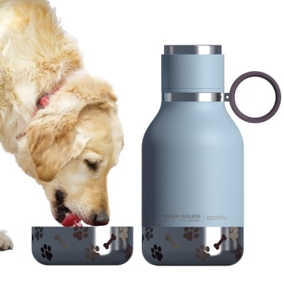 Термобутилка с купичка за куче DOG BOWL, 1000 мл, цвят син, ASOBU Канада