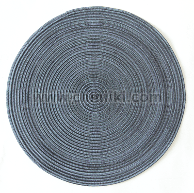 Кръгла подложка за хранене 38 см PVC, тъмно син цвят
