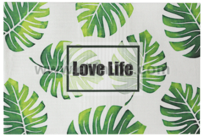 Правоъгълна подложка за хранене 45 x 30 см PVC, Love Life, 12 броя