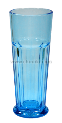 Стъклена чаша за коктейл 450 мл, син цвят, 6 броя