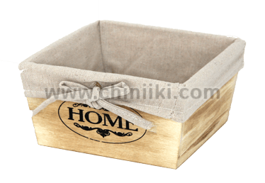 Дървена кутия за съхранение HOME 16 x 16 x 8 см, цвят натурален