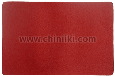 Кожена подложка за хранене, червен цвят, 45 x 30 см, 6 броя