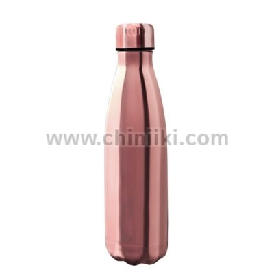 Двустенен термос за напитки 750 мл, цвят розово злато, NERTHUS Испания