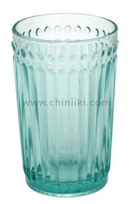 Стъклени чаши за вода 350 мл, 6 броя, зелен цвят, VINTAGE GREEN