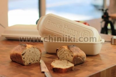 Керамична форма за печене на хляб LARGE BREAD LOAF BAKER, цвят екрю, EMILE HENRY Франция