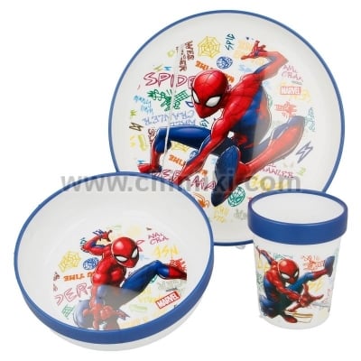 Детски сервиз за хранене 3 части Spiderman, Меламин
