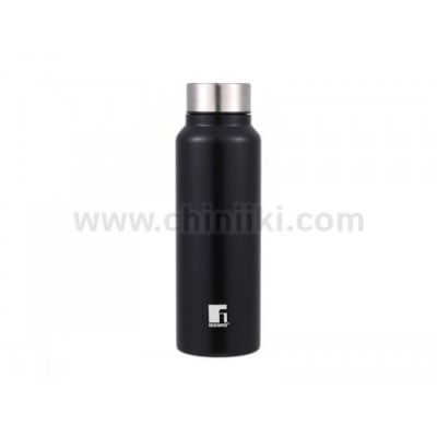 Метална бутилка за вода 750 мл Walking, черен цвят, Bergner Австрия