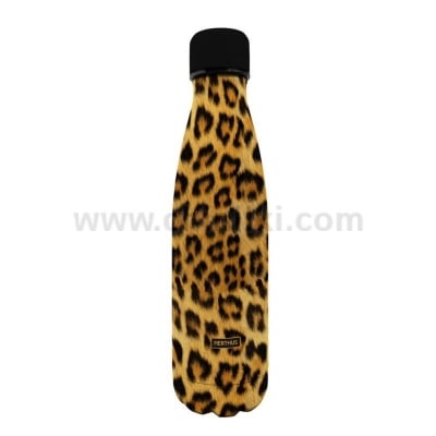 Двустенен термос за напитки 500 мл, декор леопард, NERTHUS Испания