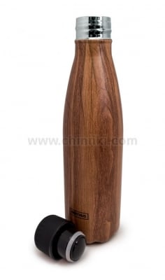 Двустенен термос за напитки 500 мл, Дърво, Vin Bouquet Испания