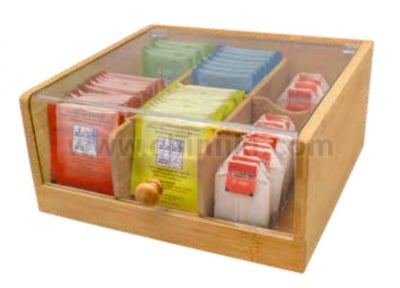 Бамбукова кутия за чай 6 сектора, NERTHUS Испания
