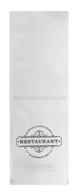 Хартиен джоб за прибори RESTAURANT, бял цвят, 24 x 8 см, 100 броя