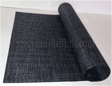 Правоъгълна подложка за хранене 45 x 30 см PVC, цвят черен