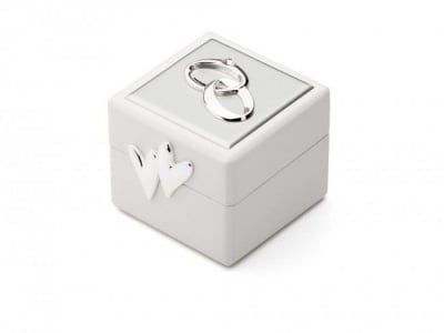 Луксозна кутийка за венчални халки, посребрени елементи, ZILVERSTAD Нидерландия
