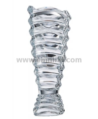 Wave ваза за цветя на стойка 26 см, Bohemia Crystalite