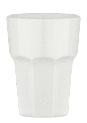 Чаша за вода и безалкохолни напитки 360 мл PREMIUM, бял цвят, поликарбонат