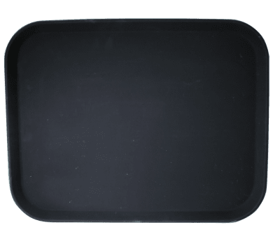 Правоъгълна пластмасова табла за сервиране 51 x 38 см, черен цвят