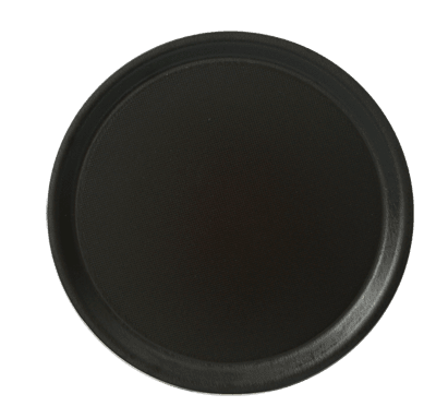 Кръгла табла за сервиране 38 см, черен цвят