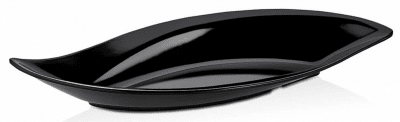 Меламиновo плато за презентация Листо 50 x 24 x 6.5 см, черен цвят