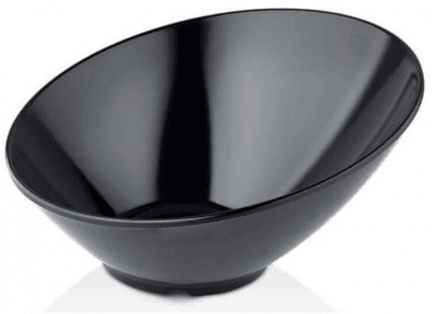 Меламинова скосена купа 21 x 11 см, 700 мл, черен цвят