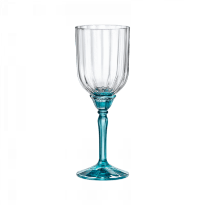 Чаши за коктейл 245 мл със синьо столче FLORIAN BLUE, 6 броя, Bormioli Rocco Италия