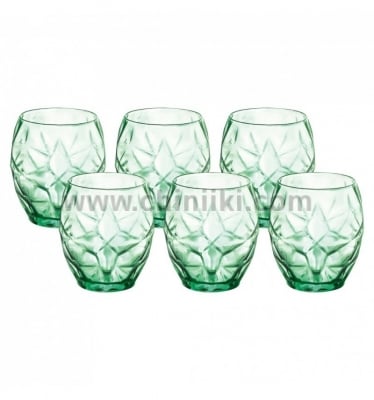 Зелени чаши за уиски Oriente Cooler 402 мл, 6 броя, Bormioli Rocco Италия