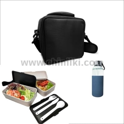 Термоизолираща чанта с кутия за храна, прибори за хранене + бутилка, Vin Bouquet Испания