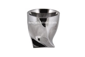 Куадро метализирани чаши за уиски 340 мл - 6 броя, Bohemia Crystalite