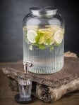 Стъклен диспенсър за вода / сок с метално кранче 7 литра, APS Германия