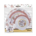 Детски комплект за хранене 5 части 101 далматинци, розов цвят, Disney La Carica Dei, Egan Италия