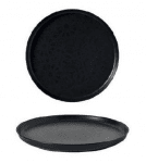 Порцеланова чиния с борд 15 см Orlando, цвят черен мат с декор, Gural Турция