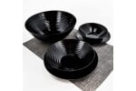 Десертна чиния 19 см Harena Black, черен цвят, 6 броя, Luminarc Франция