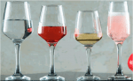 Стъклени чаши за червено вино 380 мл KING, 12 броя