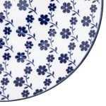 Порцеланова десертна чиния 19 см NAVIA BLUE FLOWER, сини цветя, HOMLA Полша