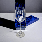 Юбилейна чаша 80 годишнина - безцветни кристали