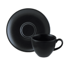 Порцеланова черна чаша за еспресо кафе 80 мл с подложна чинийка NOTTE, Bonna Турция