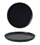 Порцеланова чиния с борд 21 см Orlando, цвят черен мат с декор, Gural Турция
