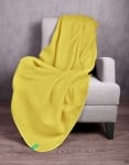Одеяло Rainbow 140х190 см, жълт цвят, вафел, United Colors Of Benetton