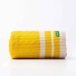 Плетено памучно одеяло Rainbow 140 х 190 см, жълт цвят, United Colors Of Benetton
