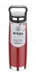 Метална вакуумна термо бутилка за вода 500 мл Walking, червен цвят, Bergner Австрия